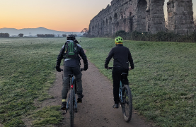 Chase the sunrise cycling on the Appia Antica
