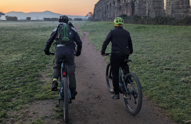 Chase the sunrise cycling on the Appia Antica