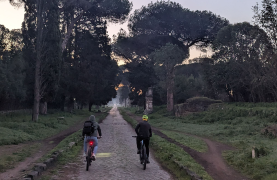 Chase the sunrise cycling on the Appia Antica